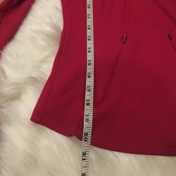 Alpine Design Fleece Women's Pullover Size XS Cranberry 1/4 Zip Long Sleeve - Picture 9 of 12